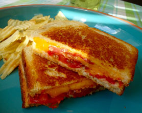 celebrate grilled cheddar bacon tomato