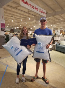 pillows Courtney Pulaski and Drake Woods
